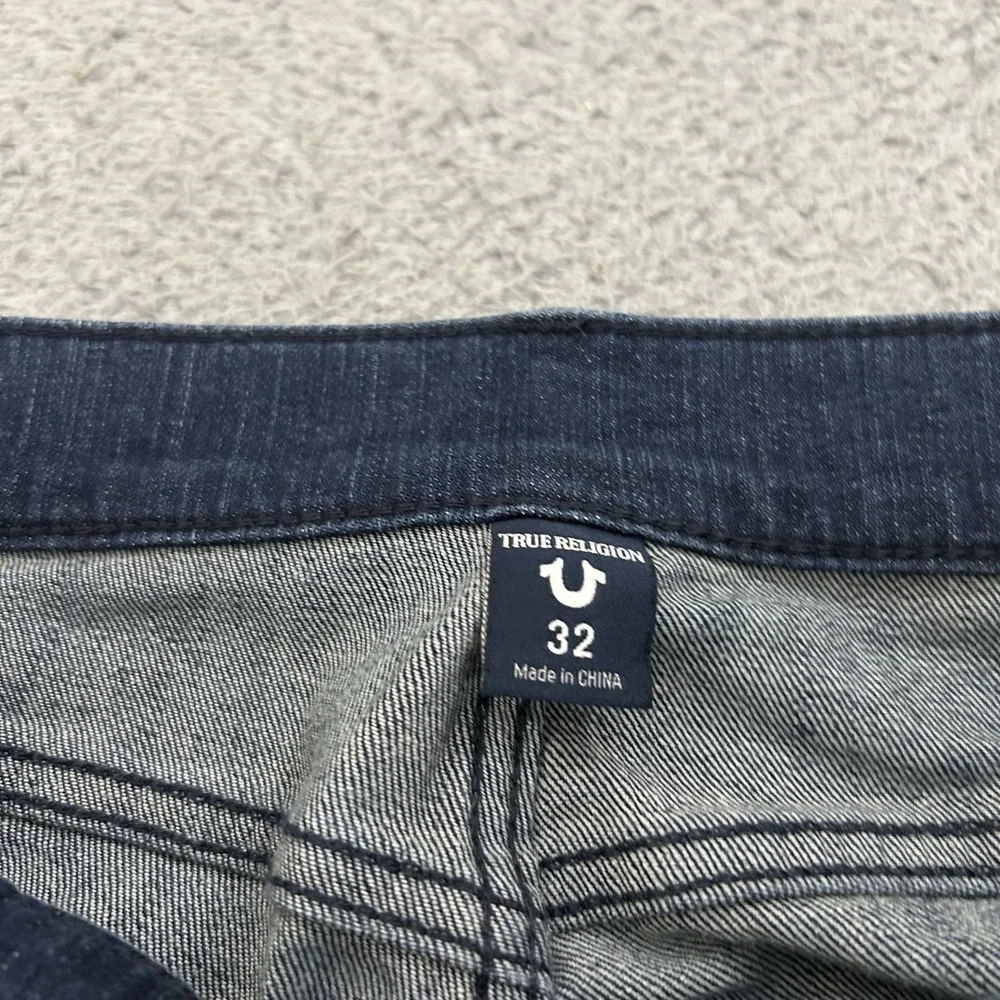 True Religion Jeans Mens 32x32 Blue Denim Rocco Relaxed Skinny Stretch Preppy